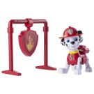 Фигурка и значка Paw Patrol, Pull Back Marshall