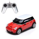 Автомобил с дистанционно управление Rastar Mini Cooper S, 1:18, Червен