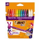 Комплект цветни флумастери и гумичка Colour Erase Bic, P12