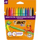 Комплект цветни флумастери Couleur Bic, P12