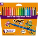 Комплект цветни флумастери Visa Bic, P18
