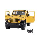 Автомобил с дистанционно управление Rastar Jeep Wrangler, RC, 1:14, Жълт