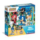 Пъзел Clementoni, Sonic the Hedgehog и Knuckles с включен стикер, 180 части