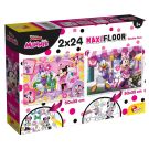 Подов пъзел, Lisciani, Disney Minnie Mouse, Maxi, 2 x 24 части