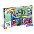 Пъзел 4 в 1, Clementoni, Spidey и неговите фантастични приятели, 12, 16, 20, 24 части
