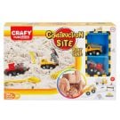 Комплект кинетичен пясък, Crafy, Construction Site, 7 части, 250 гр
