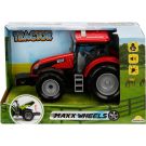 Червен трактор със светлини и звуци, Maxx Wheels, 18 см