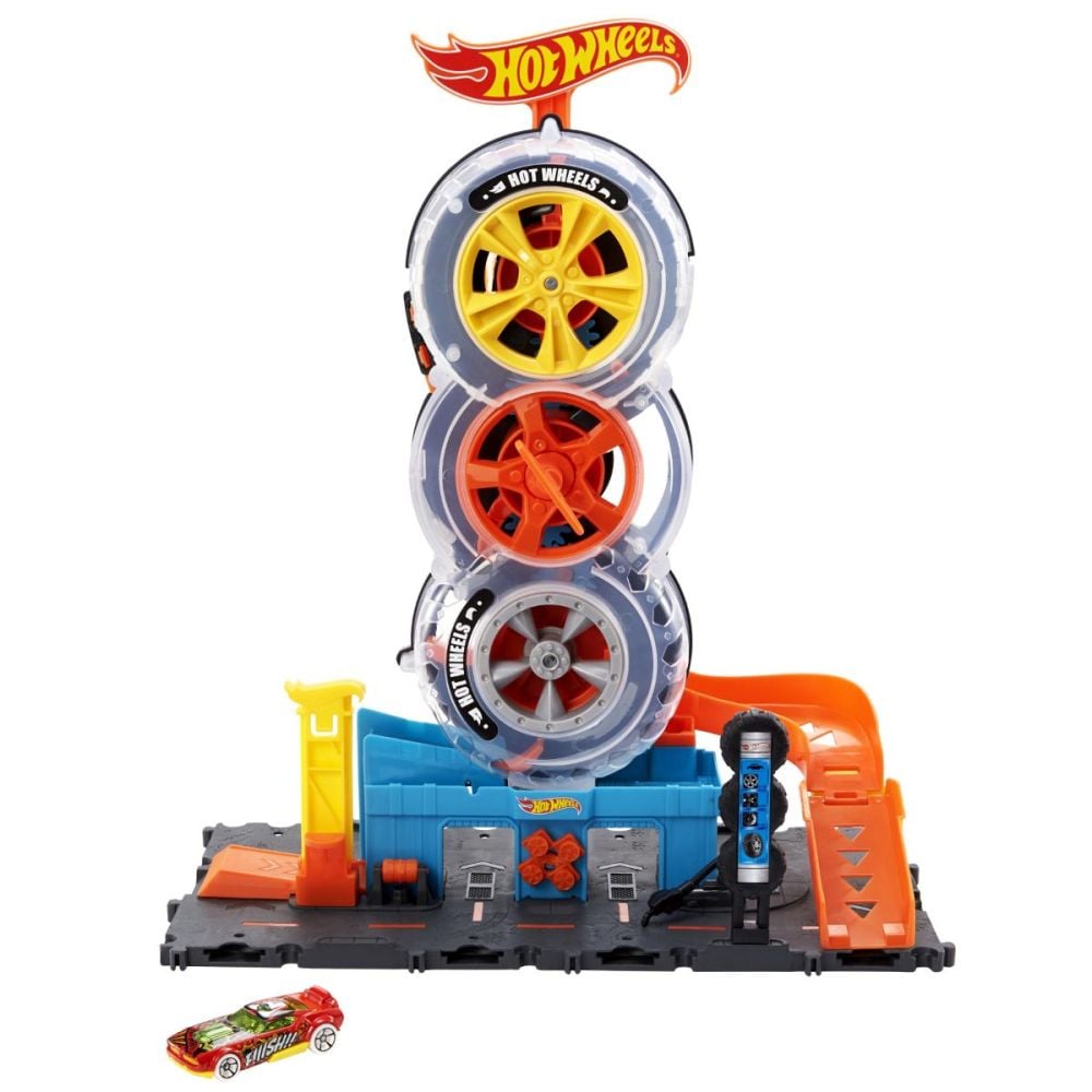 Комплект за игра Hot Wheels, Работилница за гуми | Toyzz Shop