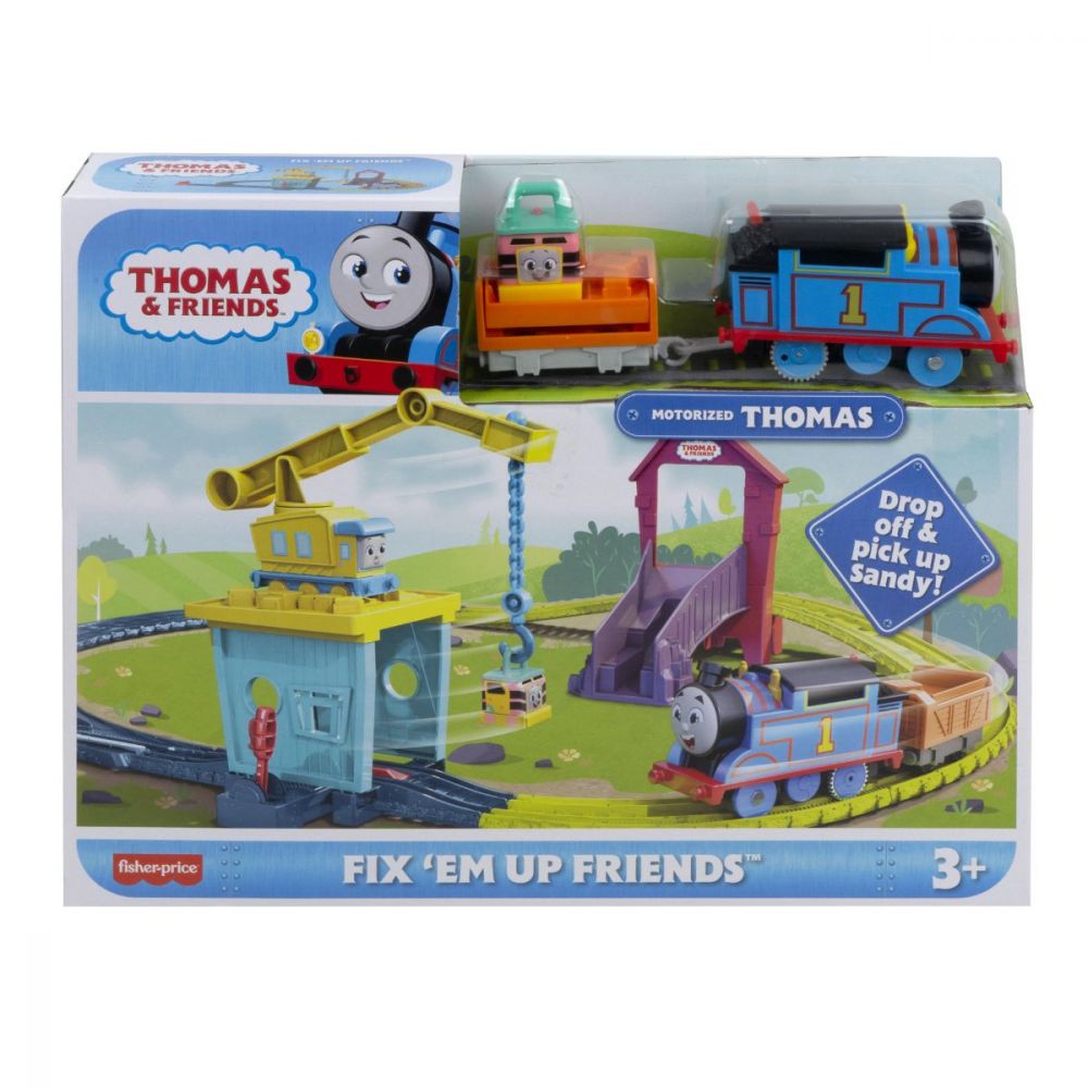 Комплект за игра Thomas, Локомотив с релса и кран