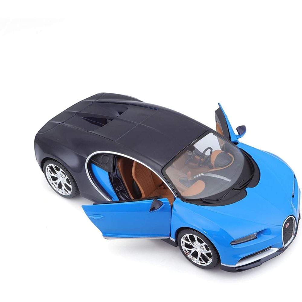 Комплект за сглобяване на количка Maisto Модел Bugatti Chiron, 1:24, Син