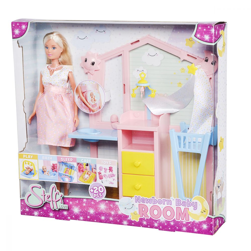 Игрален комплект Steffi Love, Бебешка стая с кукла и аксесоари