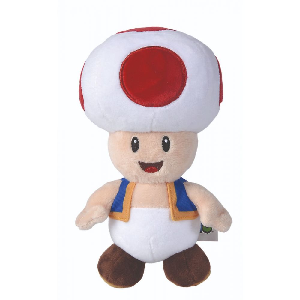 Плюшена играчка Super Mario, Гъбка Тод, 20 см