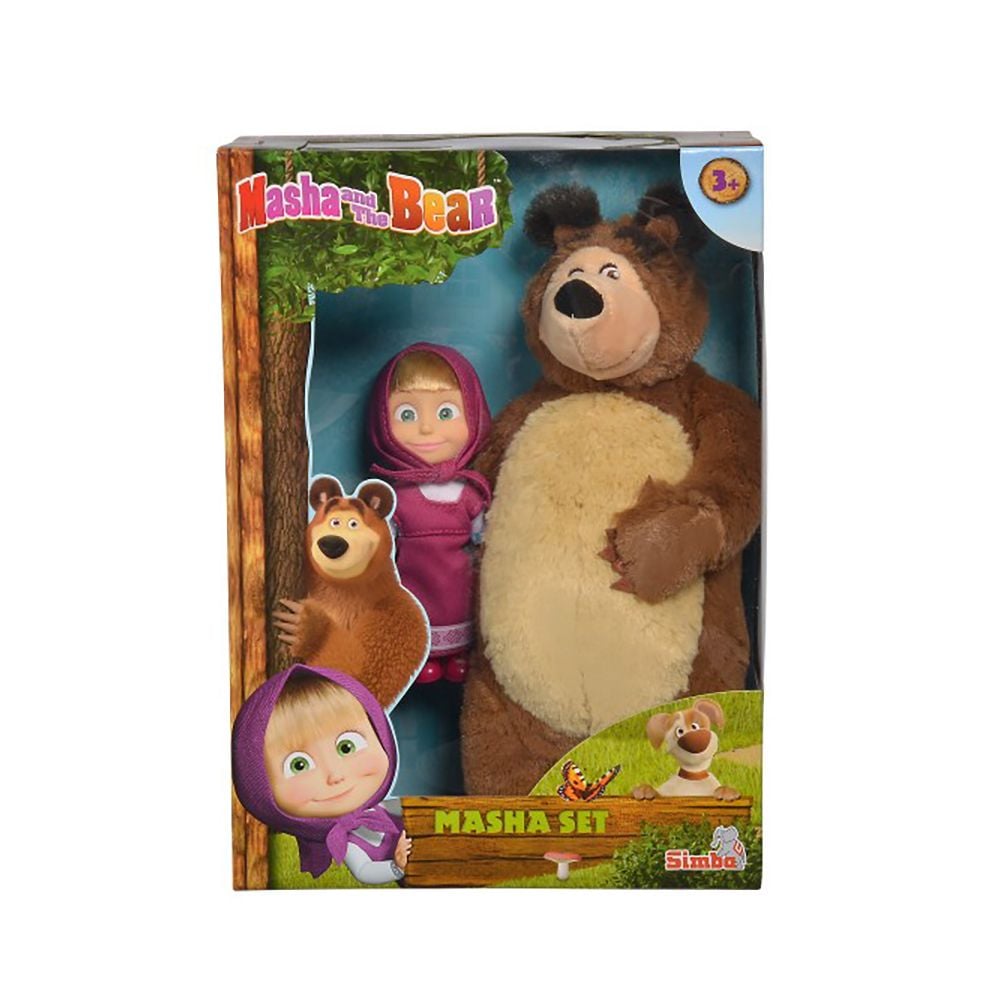 Комплект плюшени кукла и мечок Маша и Мечока