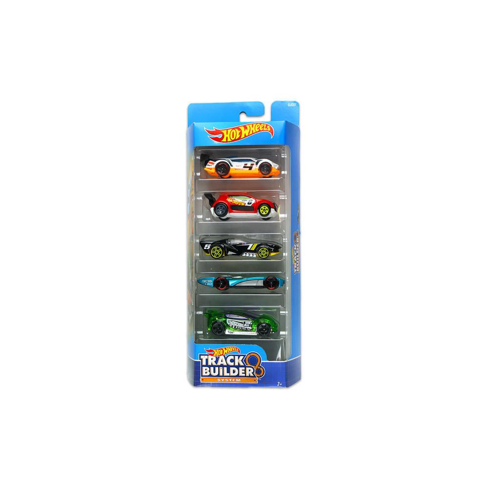 Комплект колички Hot Wheels, Track Builder System, DJD27 (5 модела)