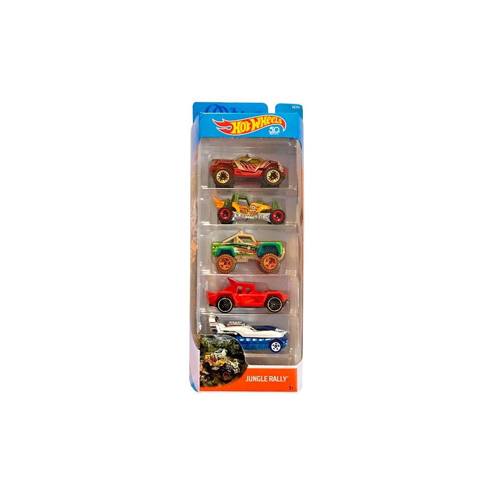 Комплект колички Hot Wheels, Jungle Rally, FKT54 (5 модела)