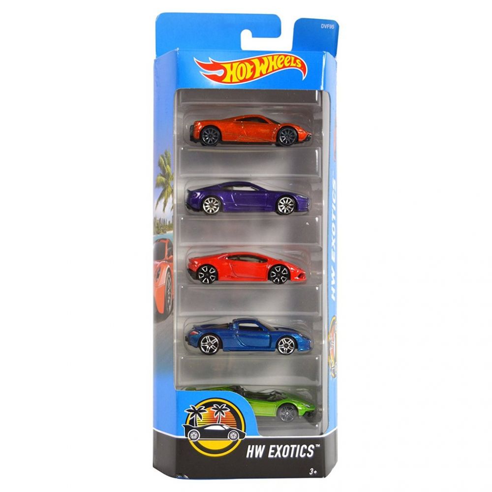 Комплект колички Hot Wheels, HW Exotics, DVF95 (5 модела)