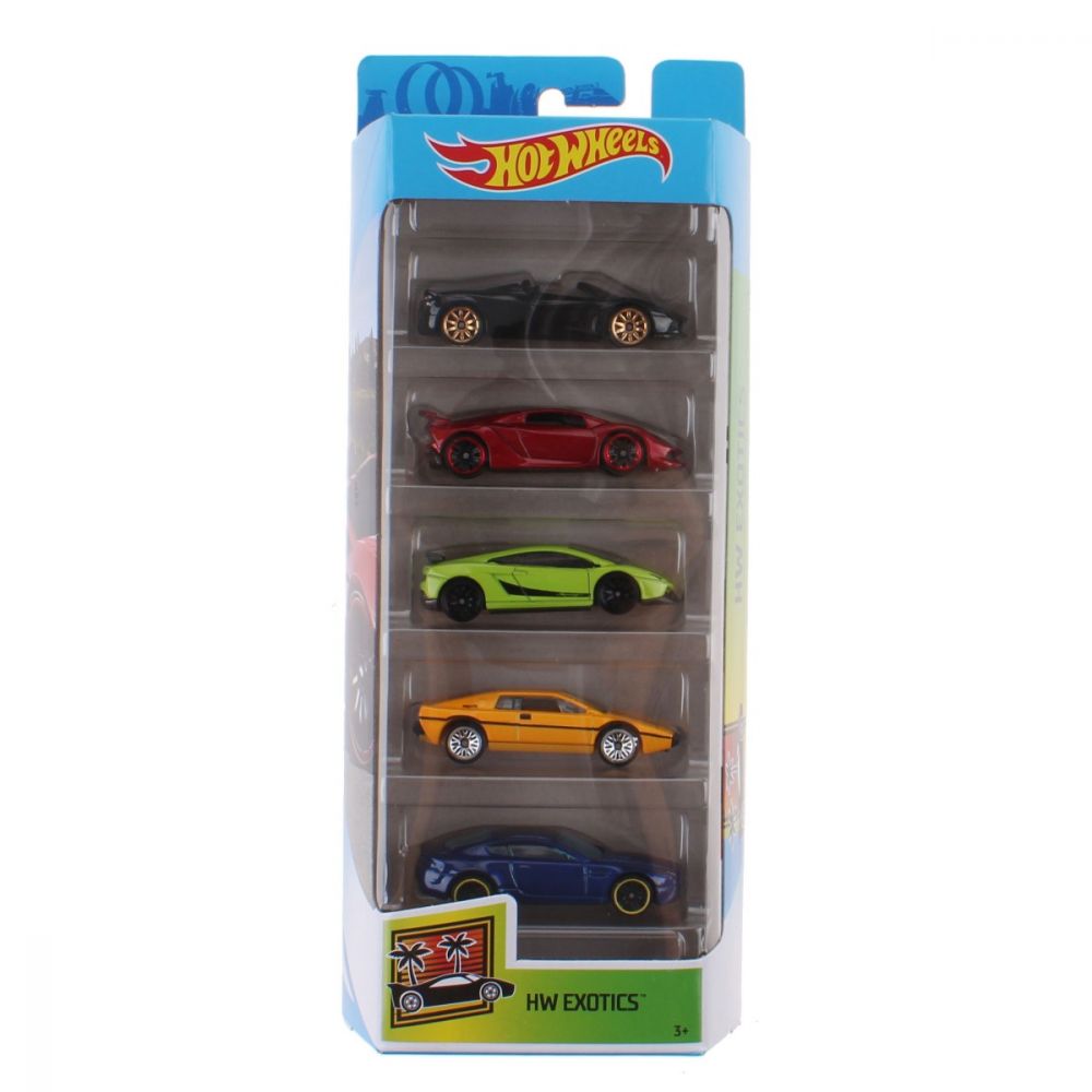 Комплект колички Hot Wheels, Exotics, FYL17 (5 модела)