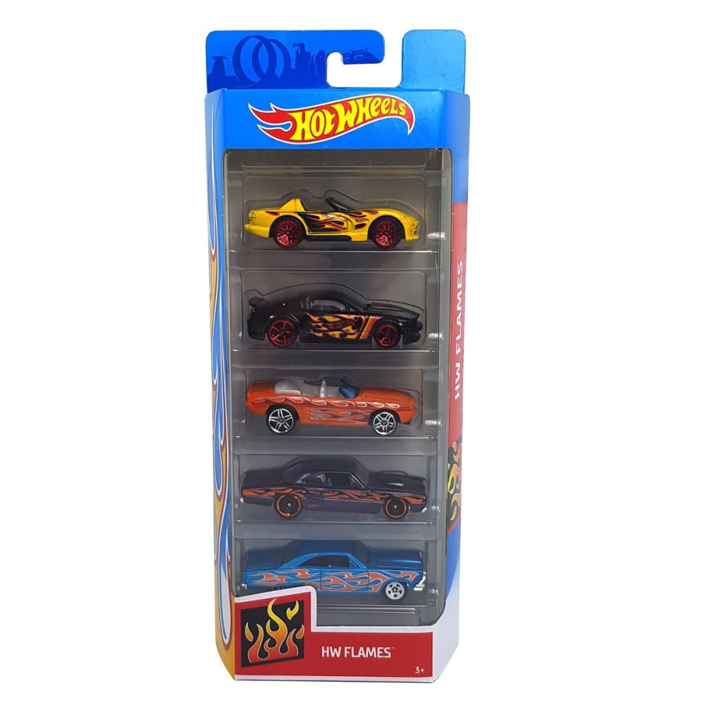 Комплект колички Hot Wheels, Flames, FYL19 (5 модела)