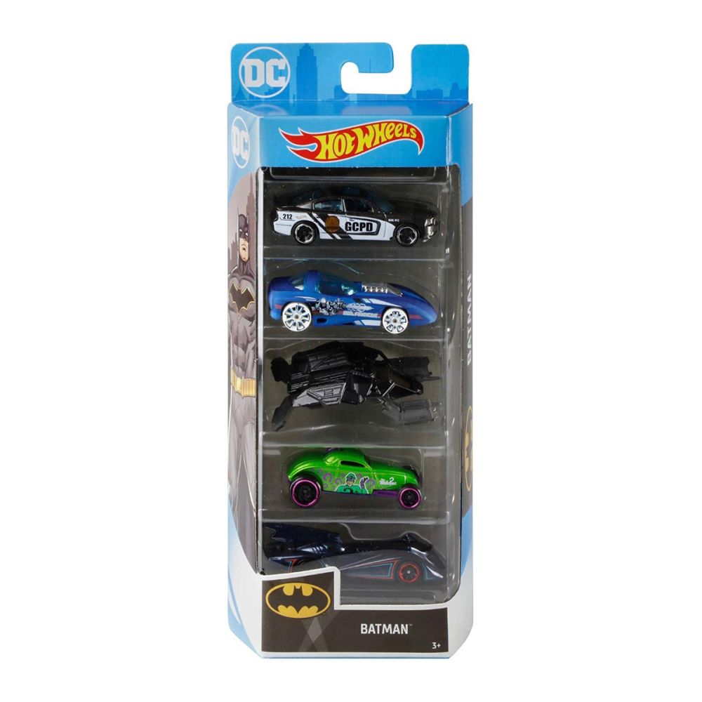 Комплект колички Hot Wheels, Batman, GHP54 (5 модела)