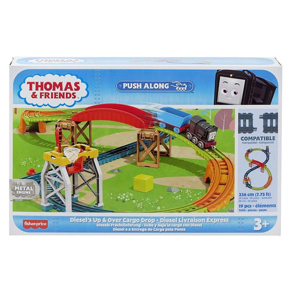 Комплект за игра Thomas and Friends, Влакче с релси, Diesels Up Over Cargo Drop, HPM62