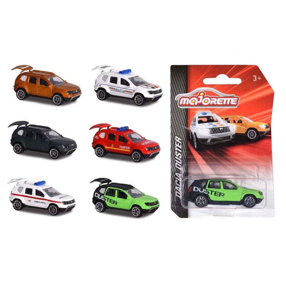 Количка Dacia Duster Majorette, 7.5 см, Зелена