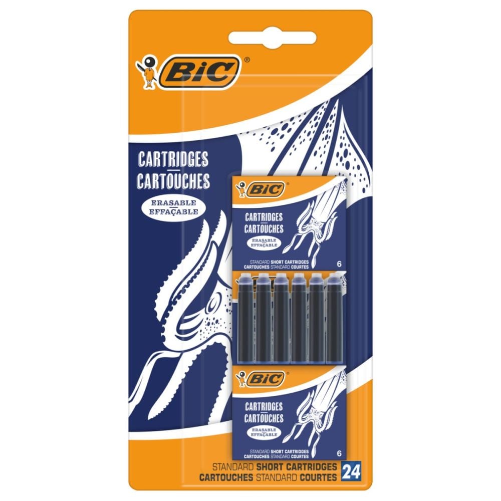Патрончета за писалка Bic, Сини, 24 броя