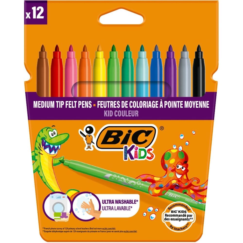 Комплект цветни флумастери Couleur Bic, P12