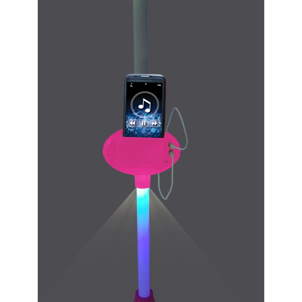 Микрофон Lexibook, със стойка, селфи стик и светлинни ефекти, Unicorn