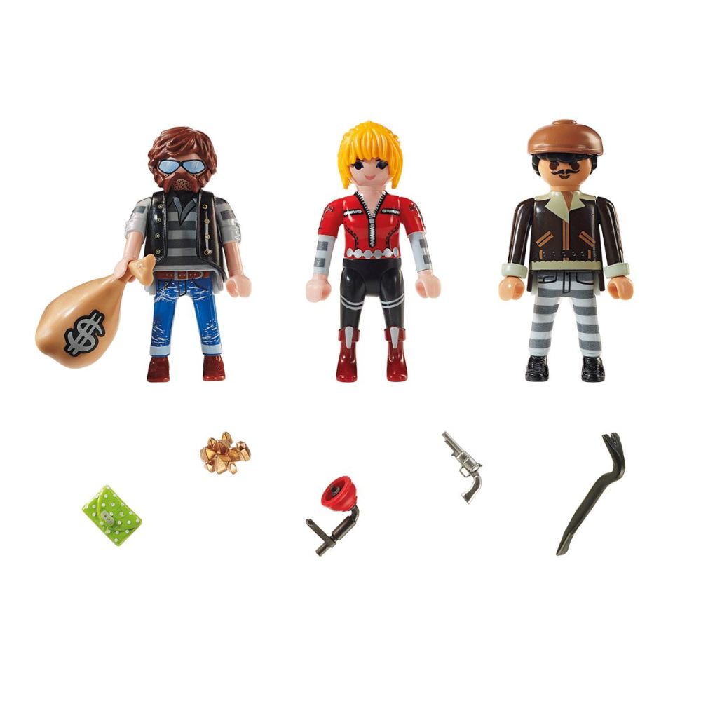Комплект от 3 фигурки на крадци, Playmobil City Action - Полиция