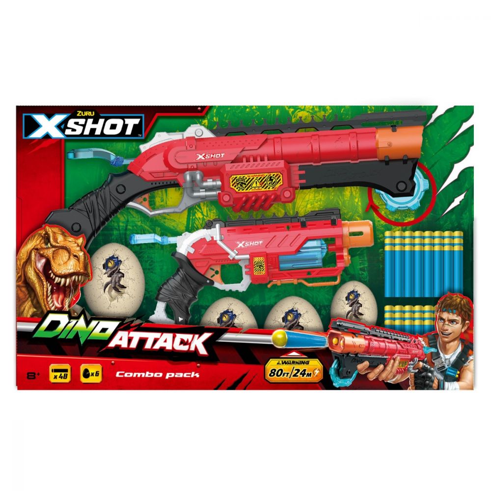 Комплект бластери Dino Attack Combo Pack, 48 снаряда