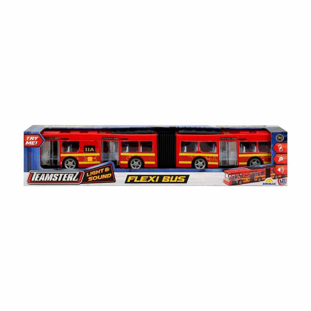 Автобус Flexibil Teamsterz, със светлини и звуци, Червен