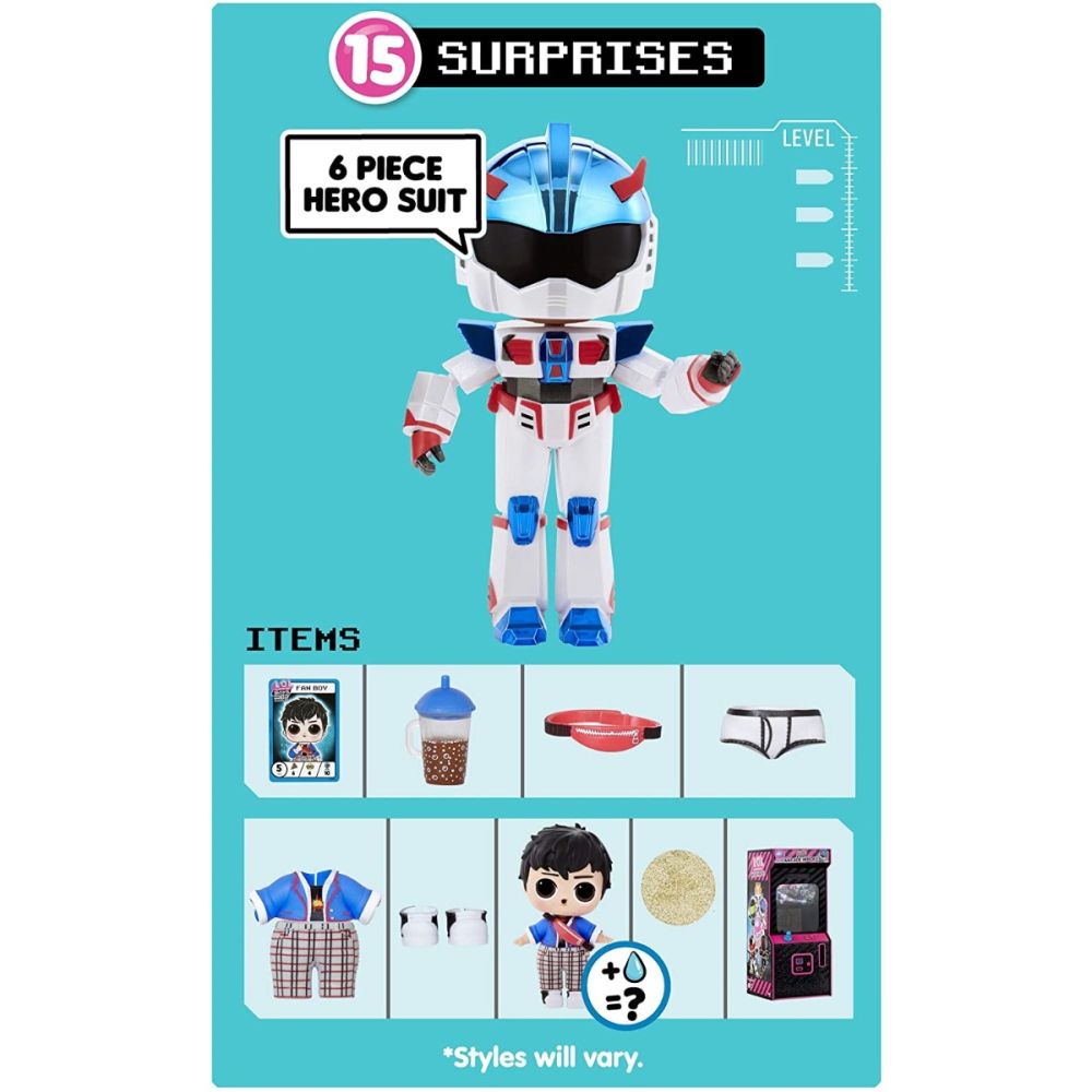 Кукла LOL Surprise Boys Arcade Heroes, S.T.E.M. Club: Gear Guy, Titanium