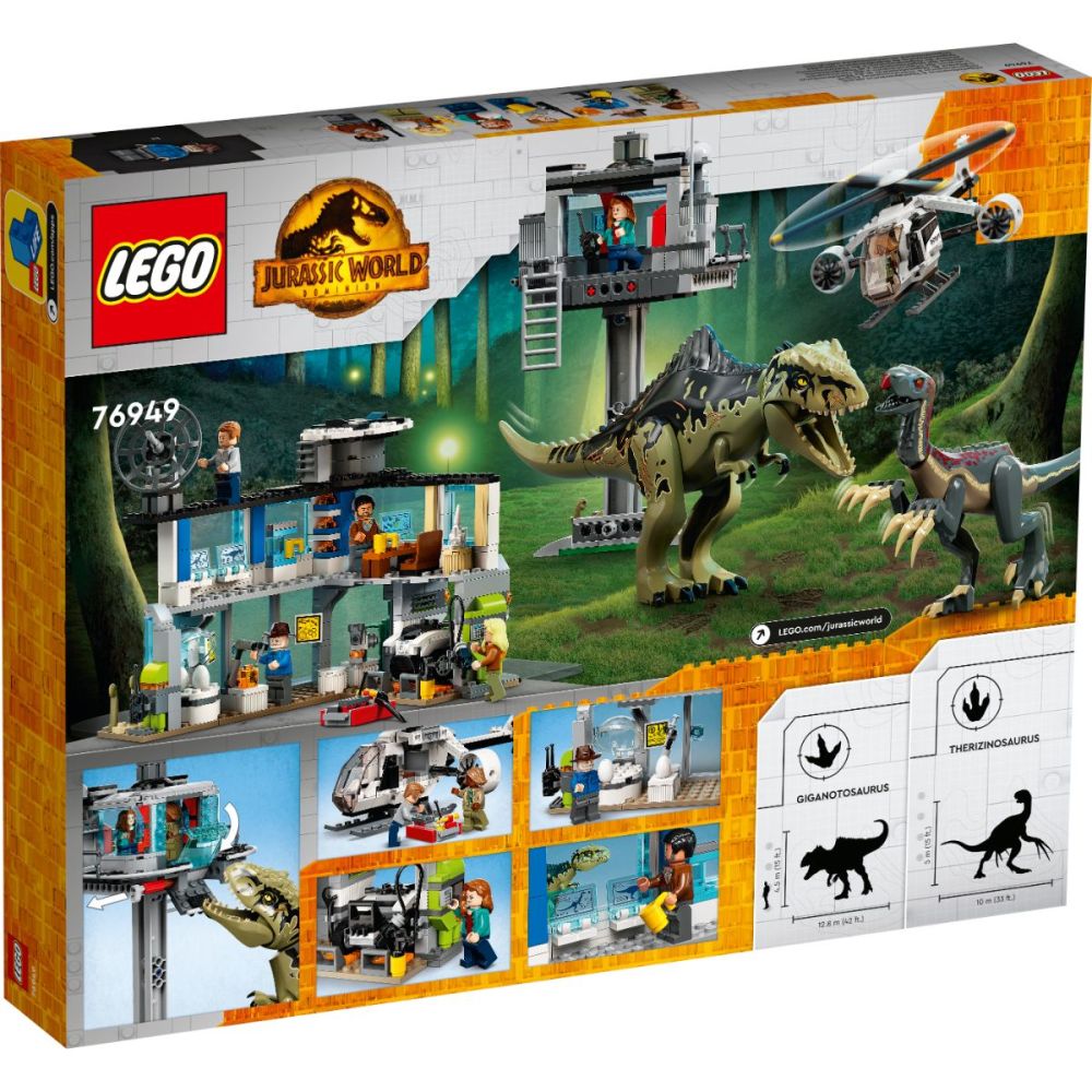 LEGO® Jurassic World - Нападение на гигантозавър и теризинозавър (76949)