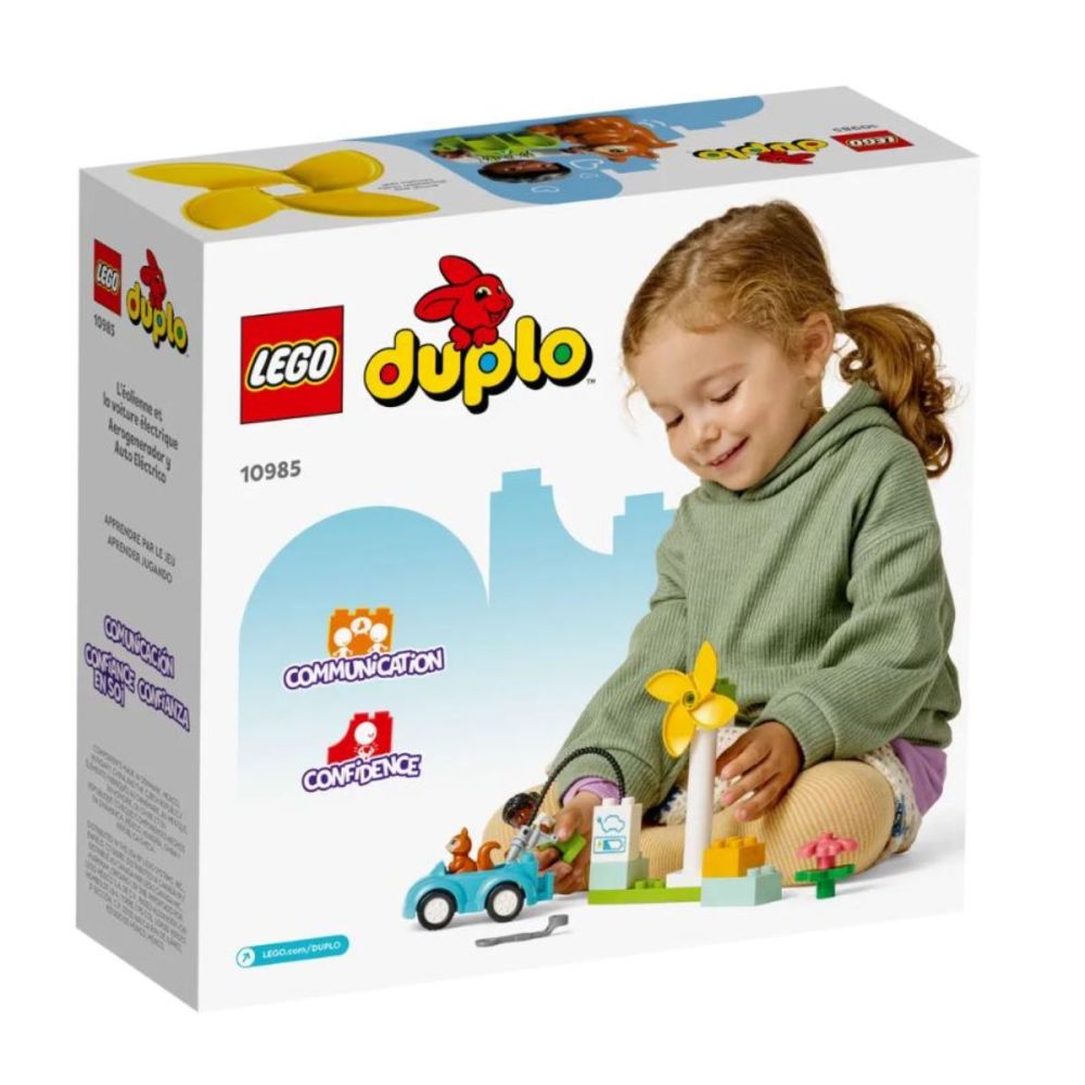 LEGO® DUPLO® Town - Вятърна турбина и електрическа кола (10985)