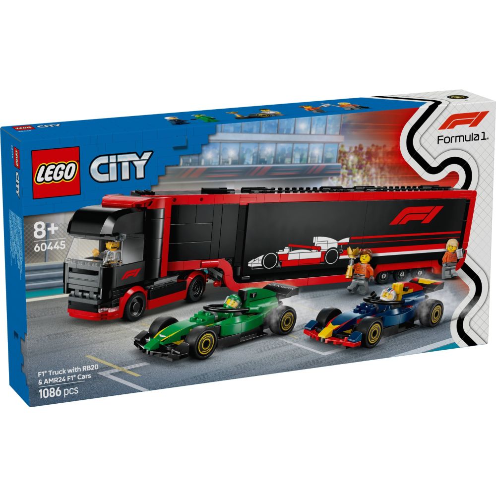 LEGO® City - Камион от F1® с коли RB20 и AMR24 от F1® (60445)