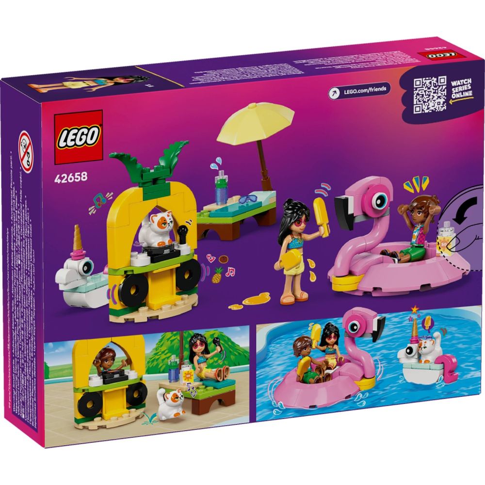 LEGO® Friends - Парти край басейна с еднорог и фламинго (42658)