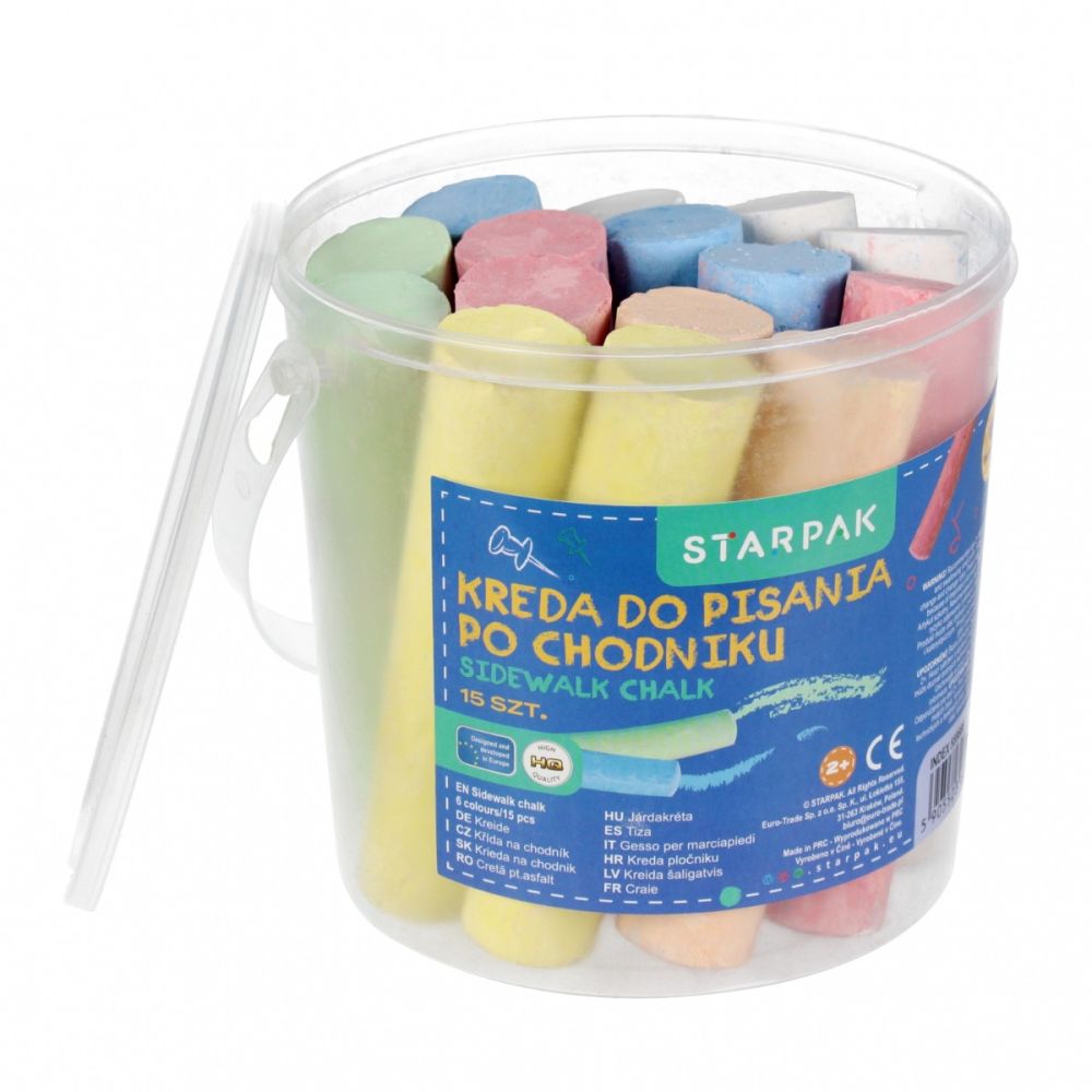 Цветни тебешири, Starpak, 6 цвята, 12 броя