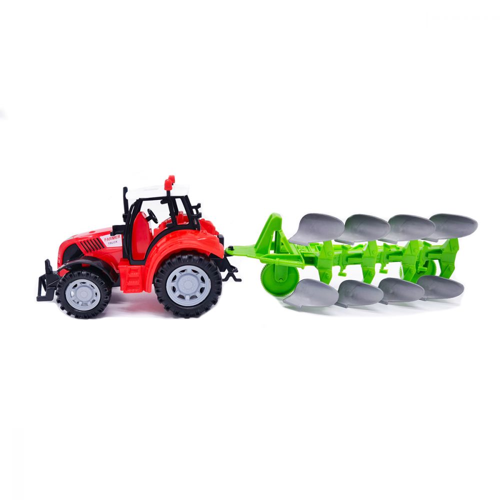 Комплект трактор и плуг, Farmer Toys, Cool Machines, със светлини и звуци
