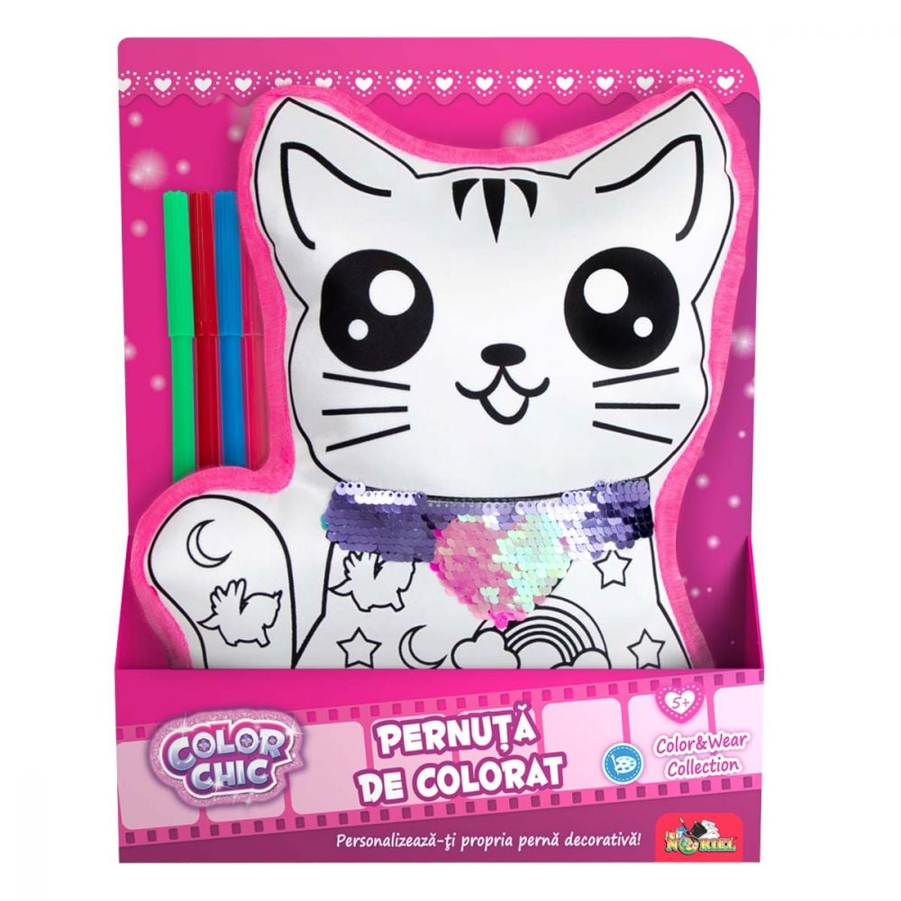 Възглавничка котенце за оцветяване Color Chic | Toyzz Shop