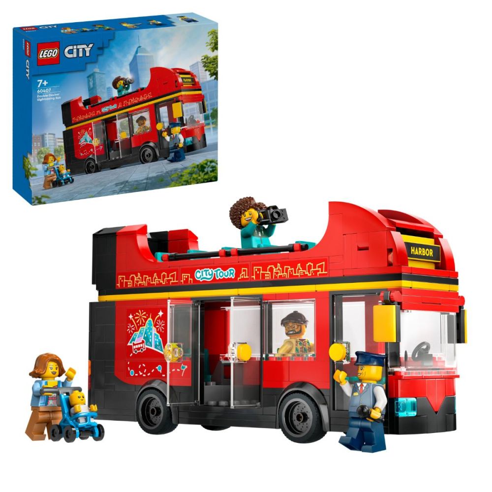 LEGO® City - Червен двуетажен автобус за обиколка (60407)