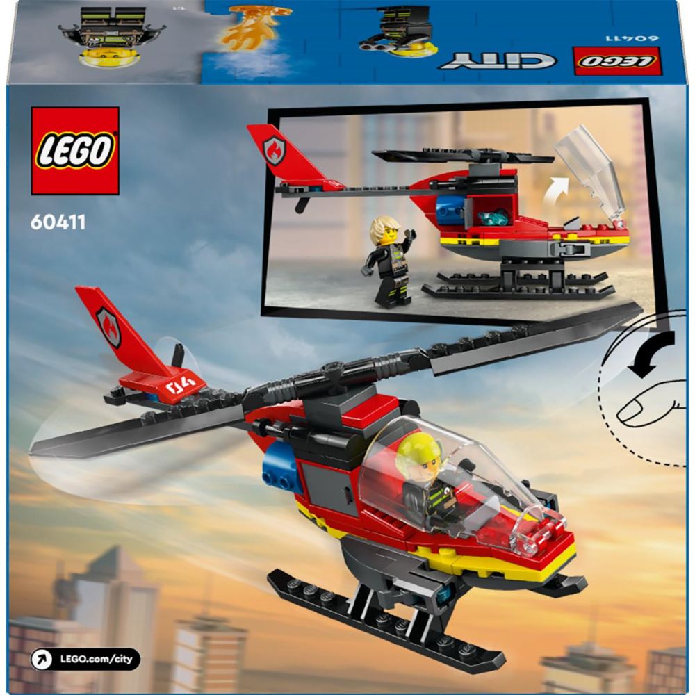 LEGO® City - Спасителен пожарникарски хеликоптер (60411)