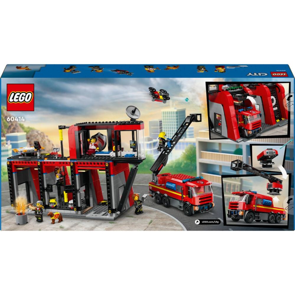 LEGO® City - Пожарна команда и пожарникарски камион (60414)