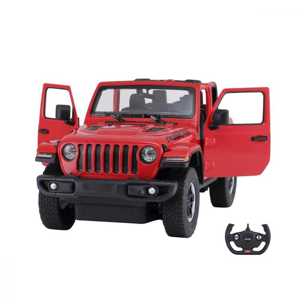 Автомобил с дистанционно управление Rastar Jeep Wrangler, RC, 1:14, Червена