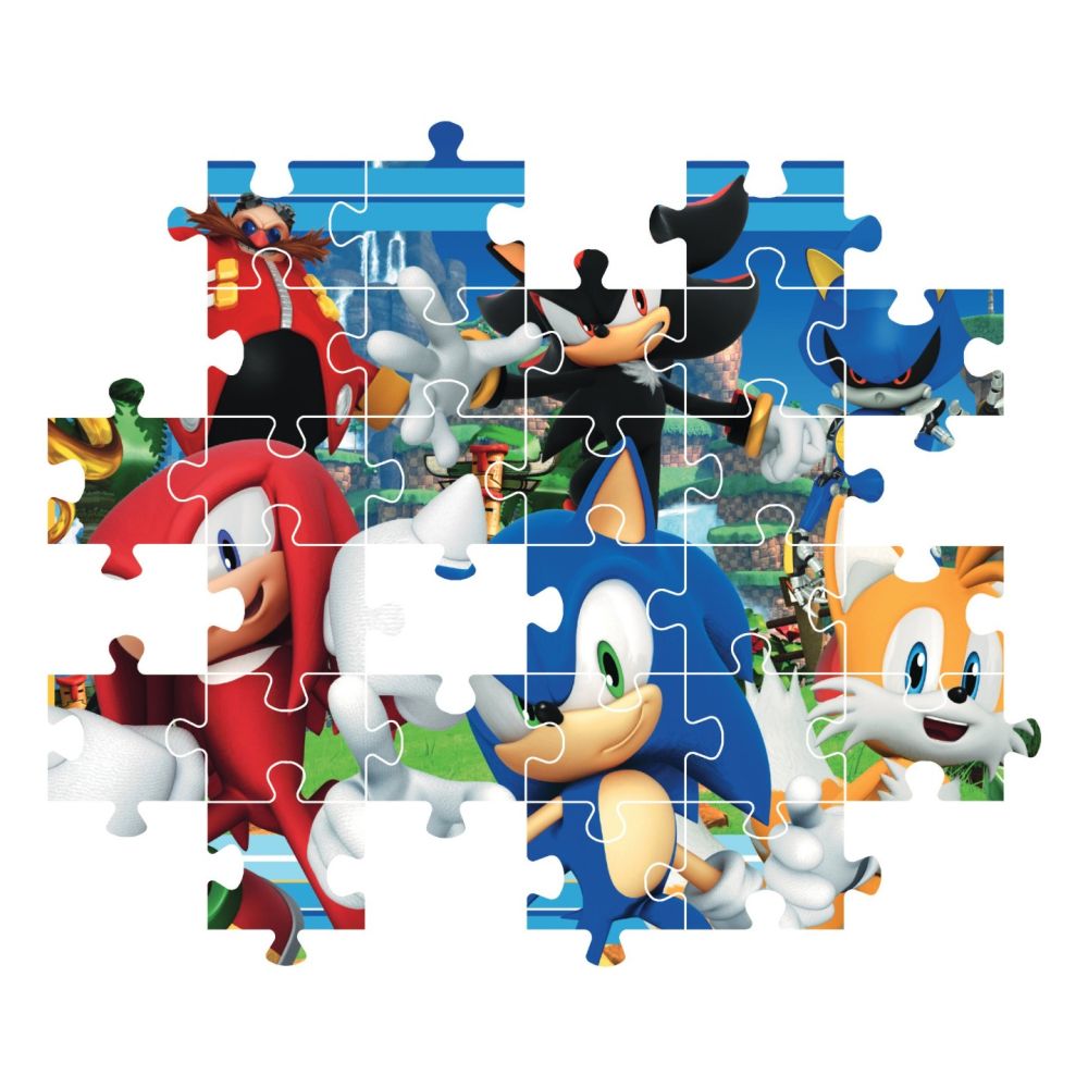Пъзел Clementoni, Sonic the Hedgehog и Knuckles с включен стикер, 180 части