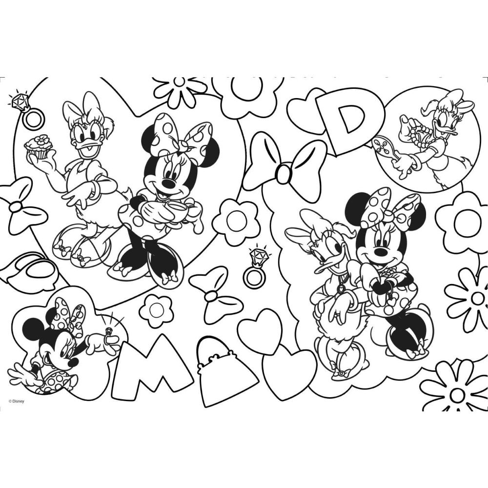 Подов пъзел, Lisciani, Disney Minnie Mouse, Maxi, 2 x 24 части