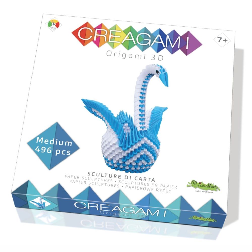 3D игра, Оригами Лебед, Creagami, 496 части