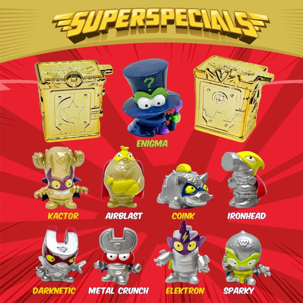 Комплект 9 фигурки Superzings, В метална кутия, Фигурки Super Speciale S1