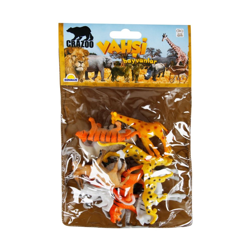 Комплект фигурки на диви животни в малка опаковка, Crazoo