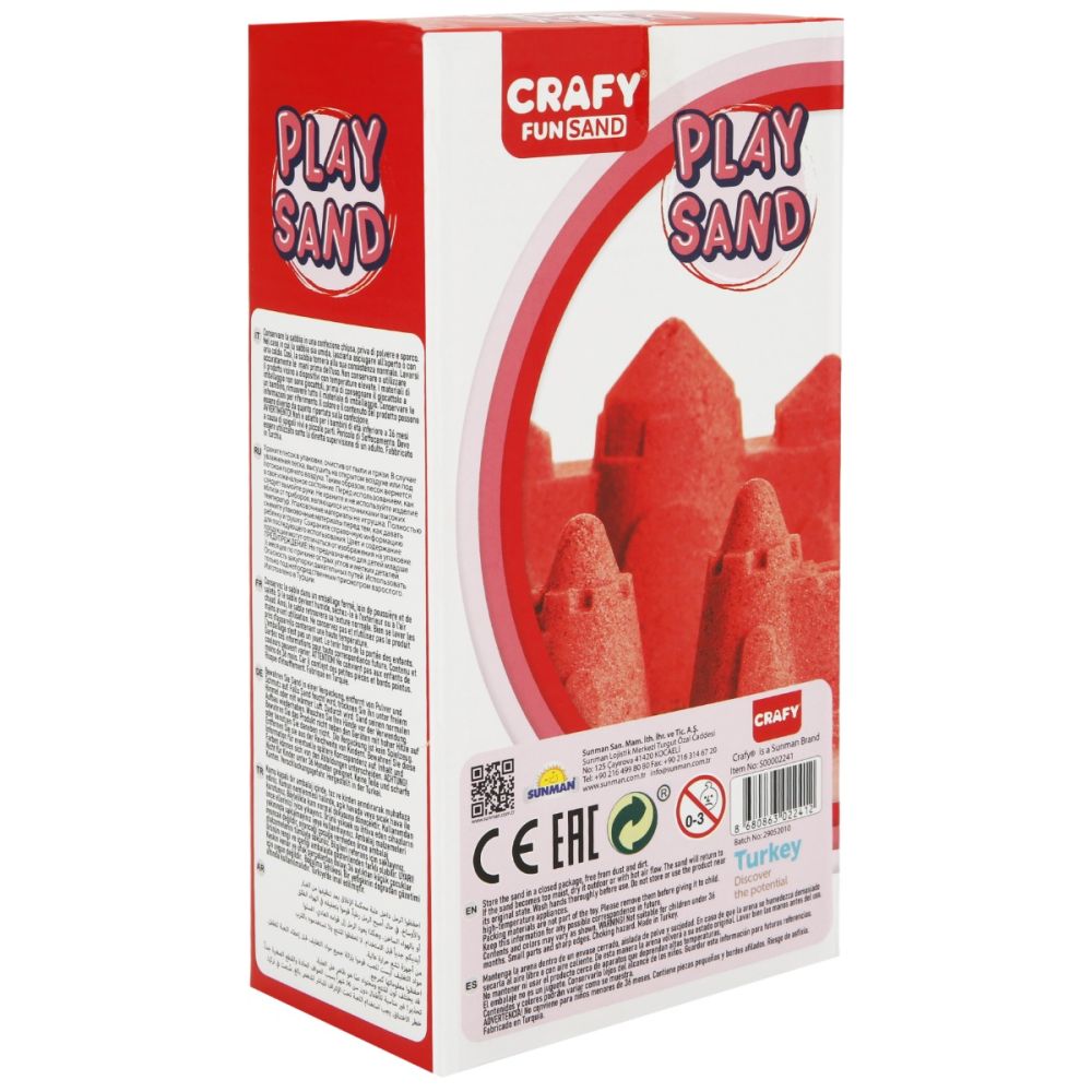 Кинетичен пясък, Crafy, 1 кг, Червен