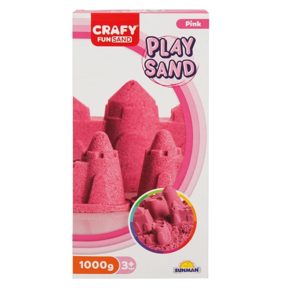 Кинетичен пясък, Crafy, 1 кг, Розов